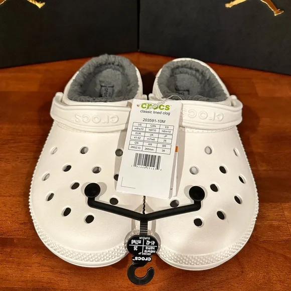 CROCS | Shoes | Crocs Unisex Classic Lined Clogs White Size  display picture 2
